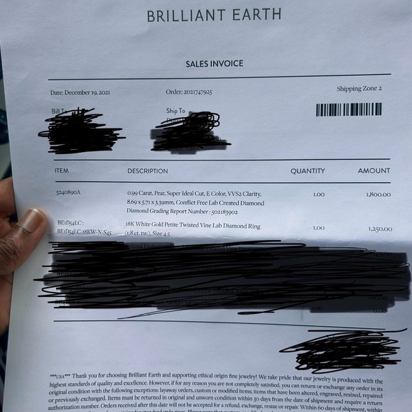 18K White Gold Petite Twisted Vine Lab Diamond Ring (Size 4) - Picture 6 of 10